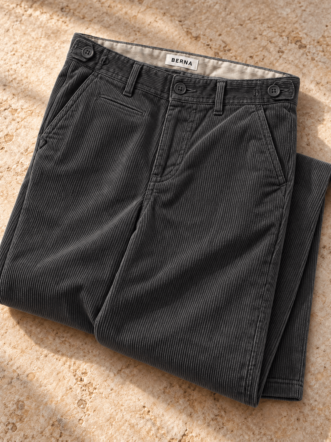 Pantalone slim fit in velluto quadrettato Berna